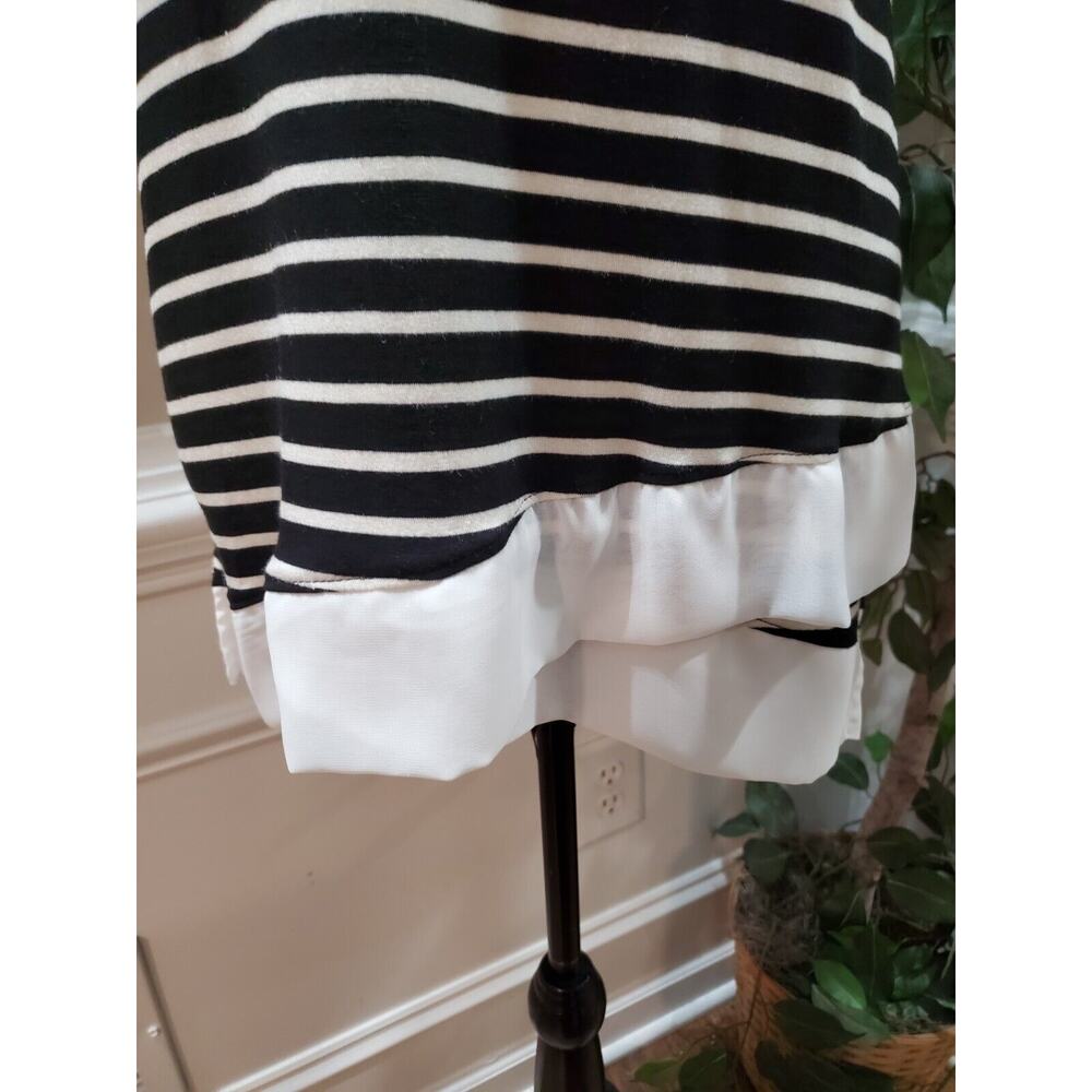 Kim & Cami Women's Black Polyester Round Neck Short Sleeve Casual Top Blouse M - Picture 4 of 11